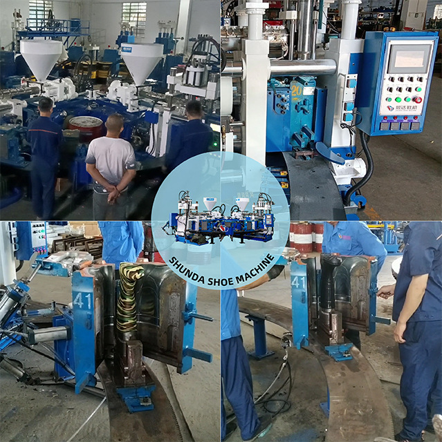Shunda Two-Color Pvc Rain Boots Production and Manufacturing One-Piece Molding Machine