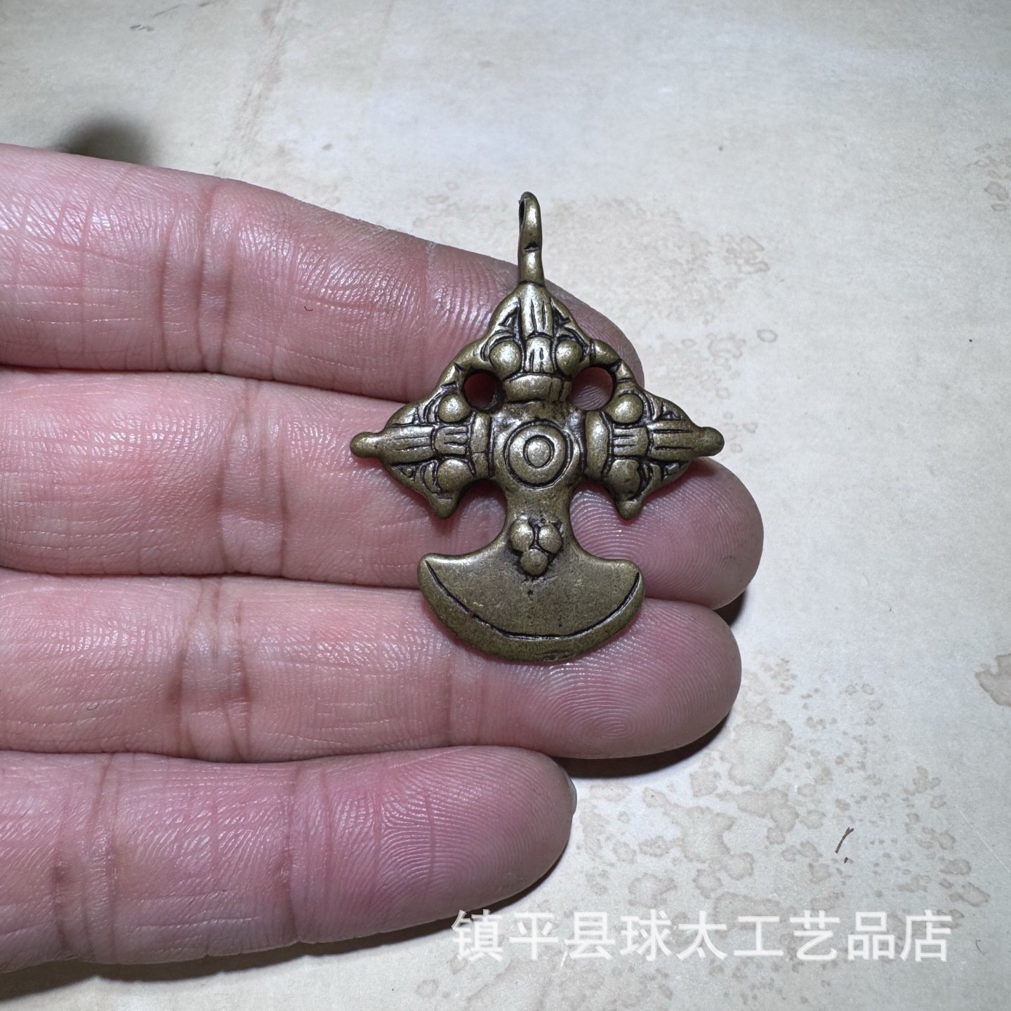 Xizang Brass King Kong Yue Dao