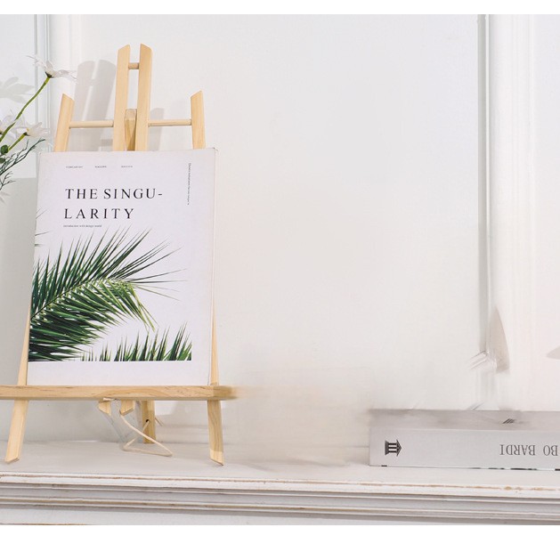 Wooden Trapezoid Triangle Easel 30 40 50 Mini Small Easel Children's Painting Small Easel Desktop Easel