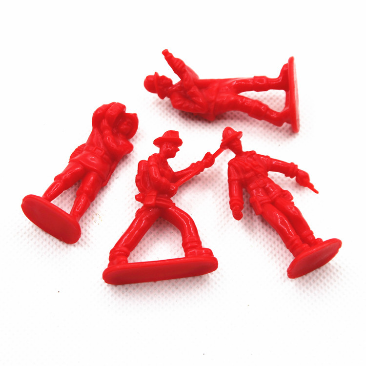 5CM four micro landscape simulation firefighter decoration children's toy fire figure psychological sand table Justice Messenger