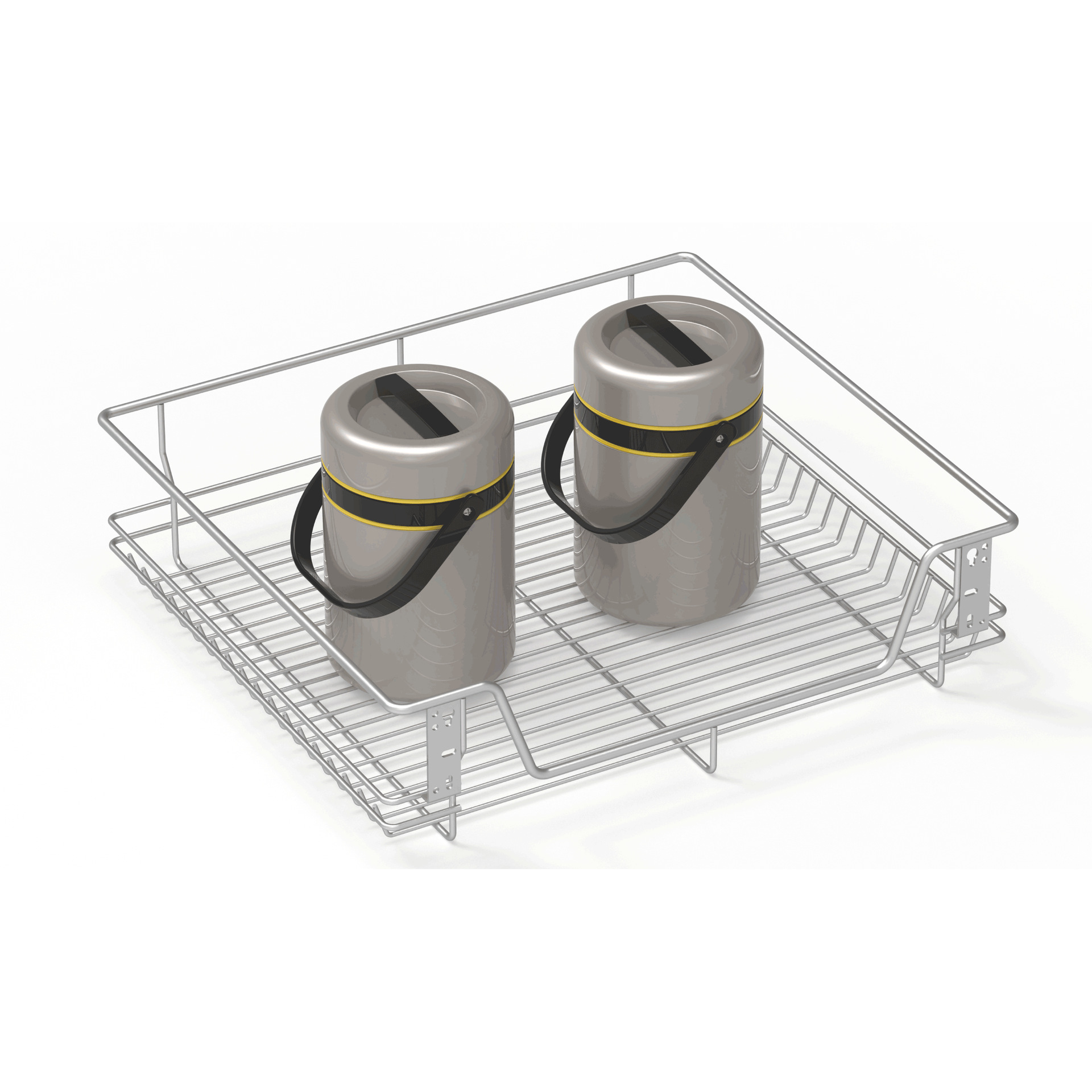 Cross-border pull-out dish rack cabinet pull-out basket drawer-type multi-layer cabinet pull-out basket side-mounted slide rail pot pull-out basket