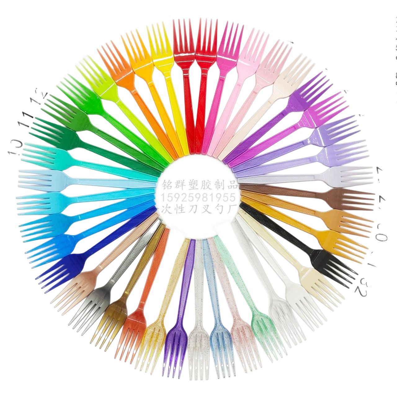 Factory direct sales more than 40 color knife fork spoon party knife fork spoon birthday party disposable knife fork spoon