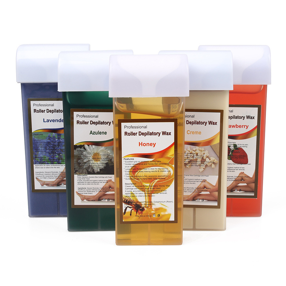 Cross-border 100g soft wax hair removal wax strip warm wax portable beeswax handheld ball wax factory in stock