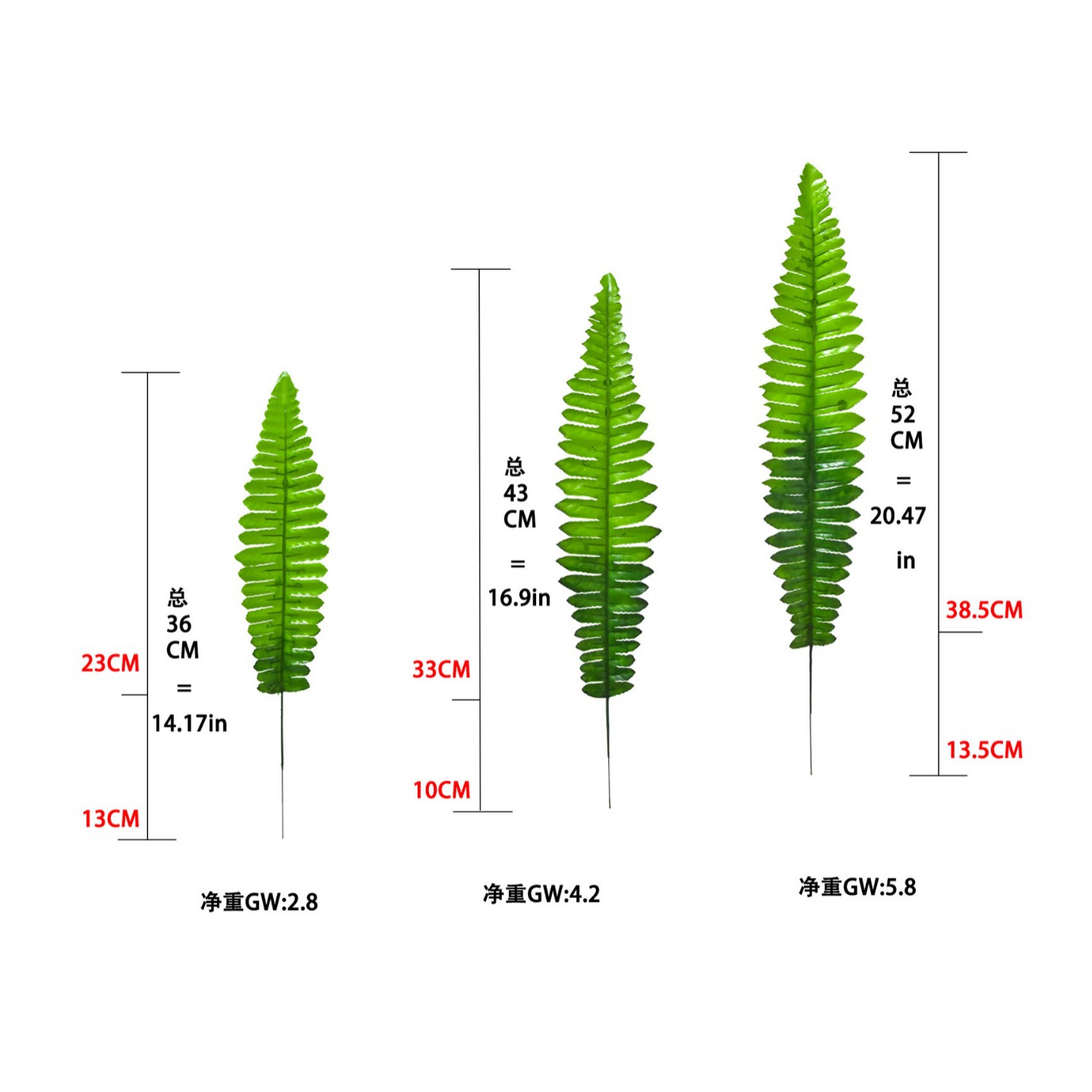 Simulation Monolithic Persian Fern Leaf Silk Cloth Fake Leaf Soft-fitting Engineering Plant Wall Landscape Shopping Mall Greening Decoration