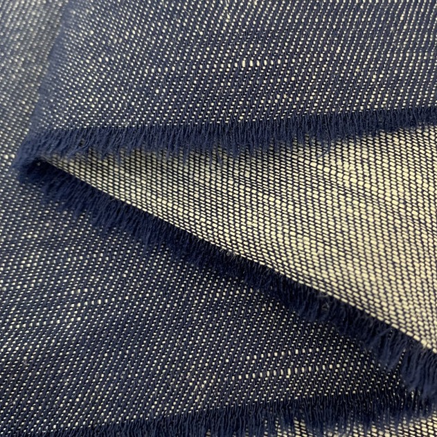 Льняная хлопковая ткань имитация денима переплетенная ткань весна-лето для жакетов костюмов хлопок и лен
