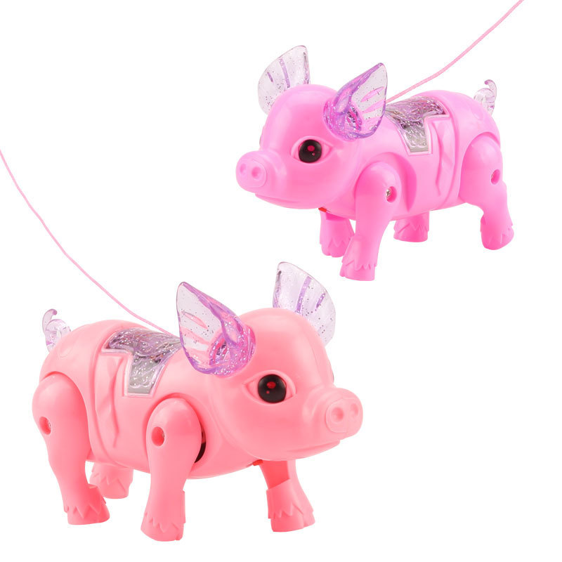 Electric rope pig rope pig rope pig electric luminous music rope pig children's toys wholesale