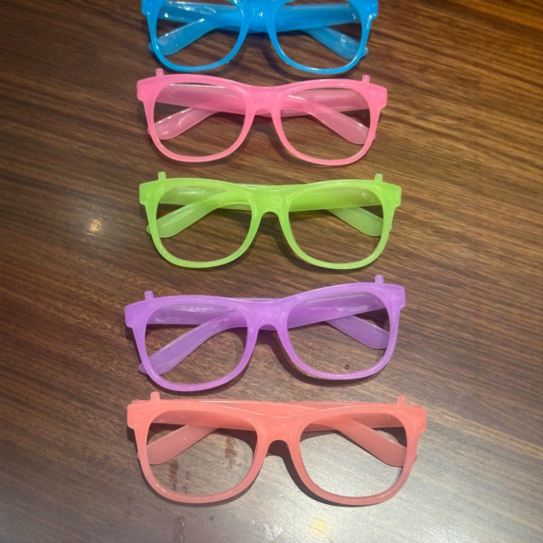 Detective Conan (Luminous Glasses) Christmas DIY Party Decorations Colorful Fluorescent Square Frame Glasses