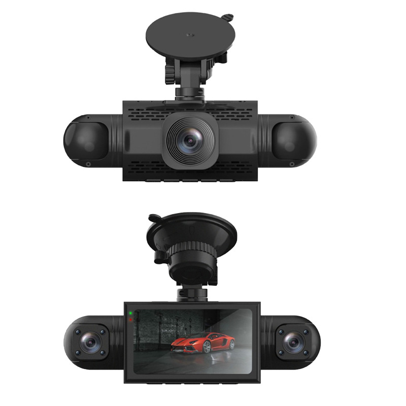 Cross-border driving recorder four-lens 1080P HD infrared night vision four-recording same-display vehicle camera DVR