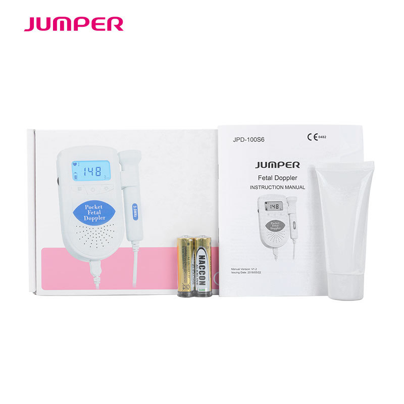 Jumper Export Cross-Border Export Fetal Heart Rate Meter English Packaging Fetal Doppler Jpd-100S6