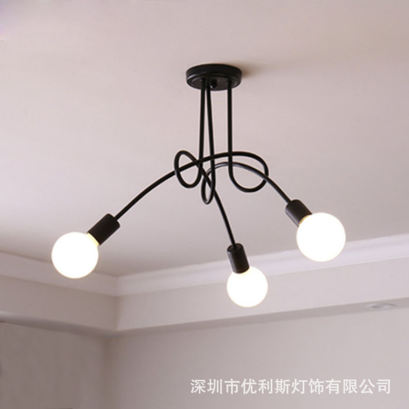 Modern minimalist ceiling lamp creative bedroom living room lamp room aisle lamp restaurant milk tea shop elbow iron lamp