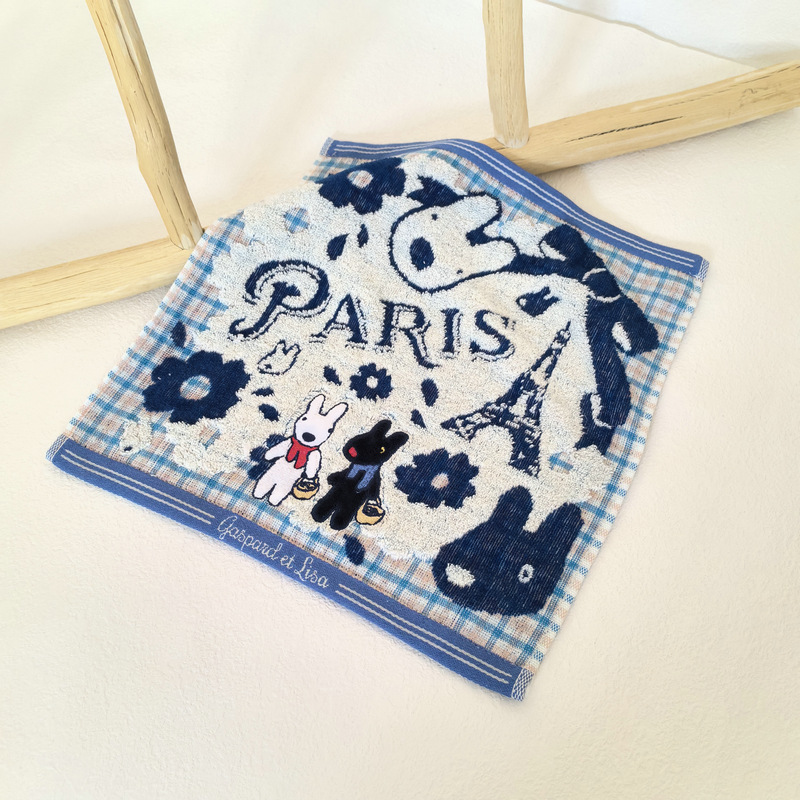 Exported to Japan High-end Fine Cotton Yarn-dyed Jacquard Embroidered Large Square Towel Hand Towel Kabi Lisa Dog Multi-color