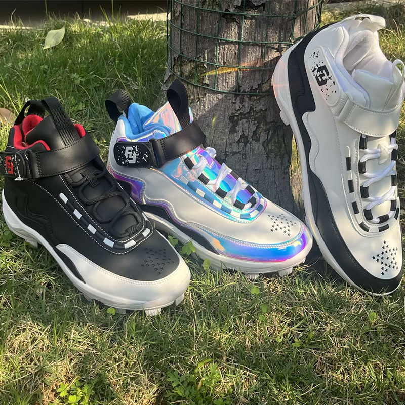 Baseball Shoes Nail Shoes Non-slip Wear-resistant EVA Shock-absorbing Professional Breathable Training Shoes Men's Competition Shoes in stock