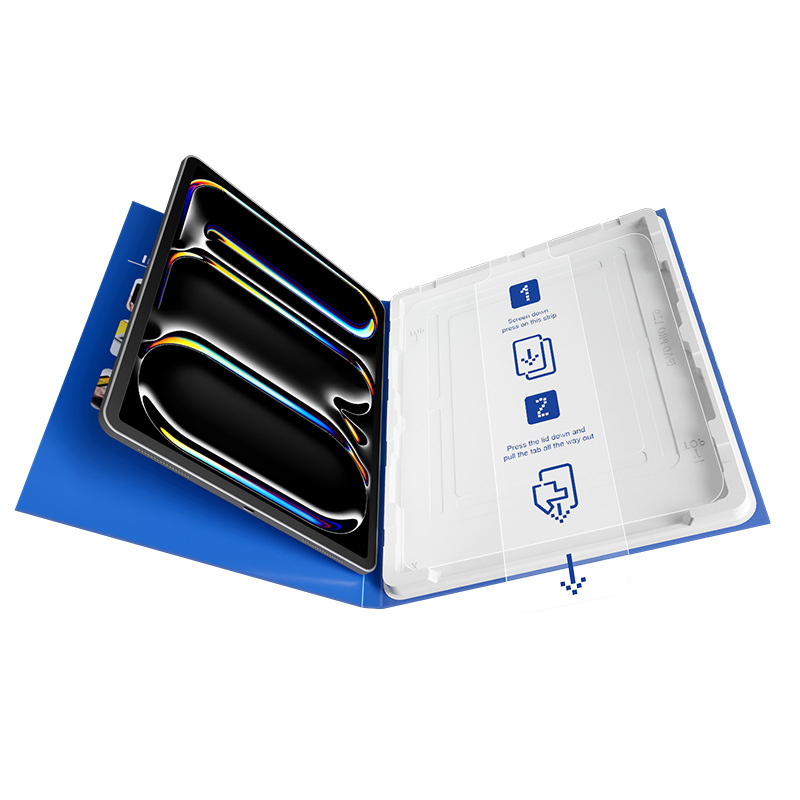 Suitable for iPad Pro11 Dust-Free Warehouse Tempered Film Mini7 Dust Removal Second Sticker Multi-Piece Air13 Tablet Protective Film