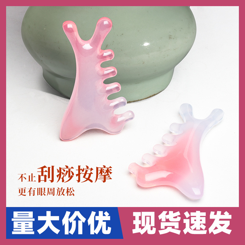 Расческа для массажа головы, расческа для меридианов, расческа с широкими зубьями, утолщенная расческа из воска и смолы в форме дельфина