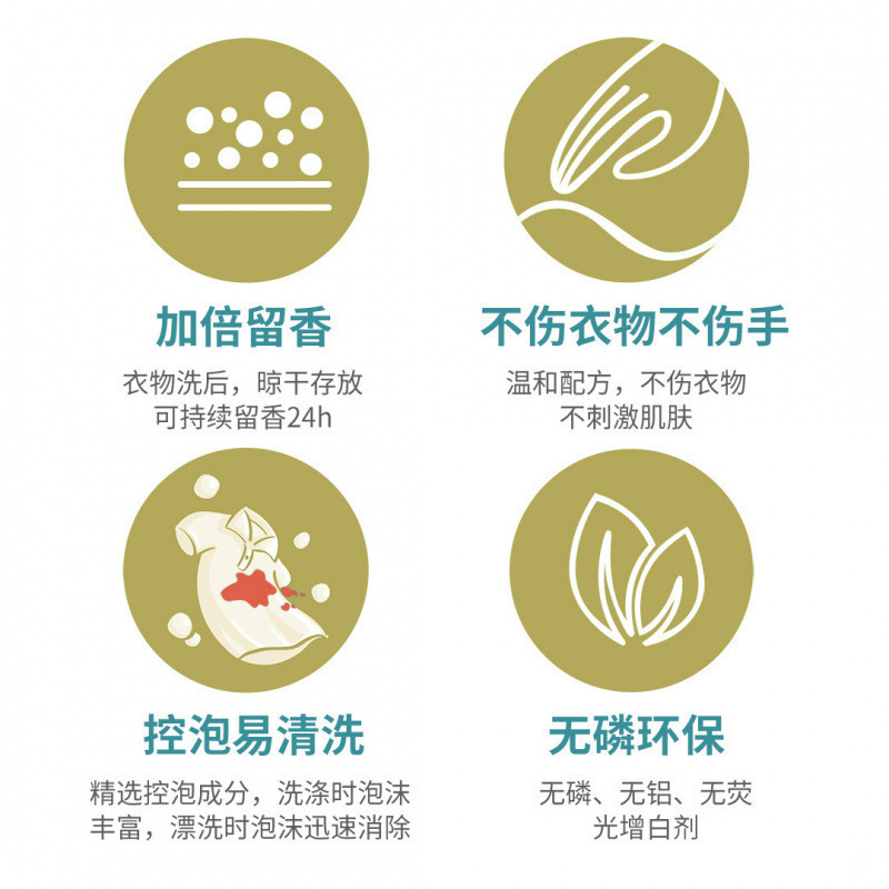 Vitality 28 Camellia Fragrance Laundry Detergent 2kg*1 Bag Long-Lasting Fragrance Decontamination and Color Protection Laundry Detergent