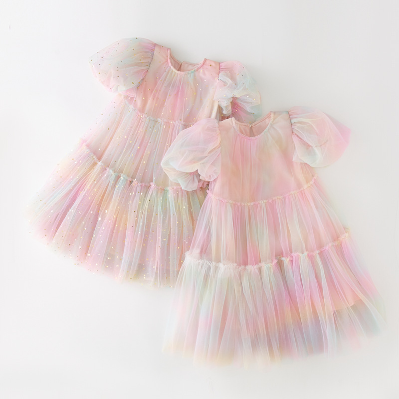 New Mesh Dress Baby Fluffy Girls Dance Skirt Kidsren's Holiday Dress Kidsren's Skirt Small Batch Customization