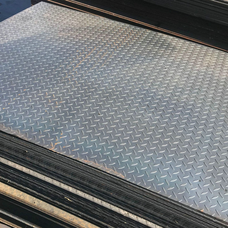 Supply of Hot-Rolled Patterned Steel Plate Q345B Patterned Coil Plate Open-Rolled Steel Plate Anti-Slip Plate Galvanized Suitable for Mechanical Manufacturing