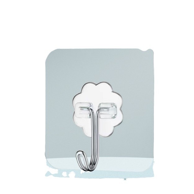 No Punching Strong Hook Acrylic Stainless Steel Traceless Household Door Behind Kitchen Bathroom Transparent Hook Adhesive