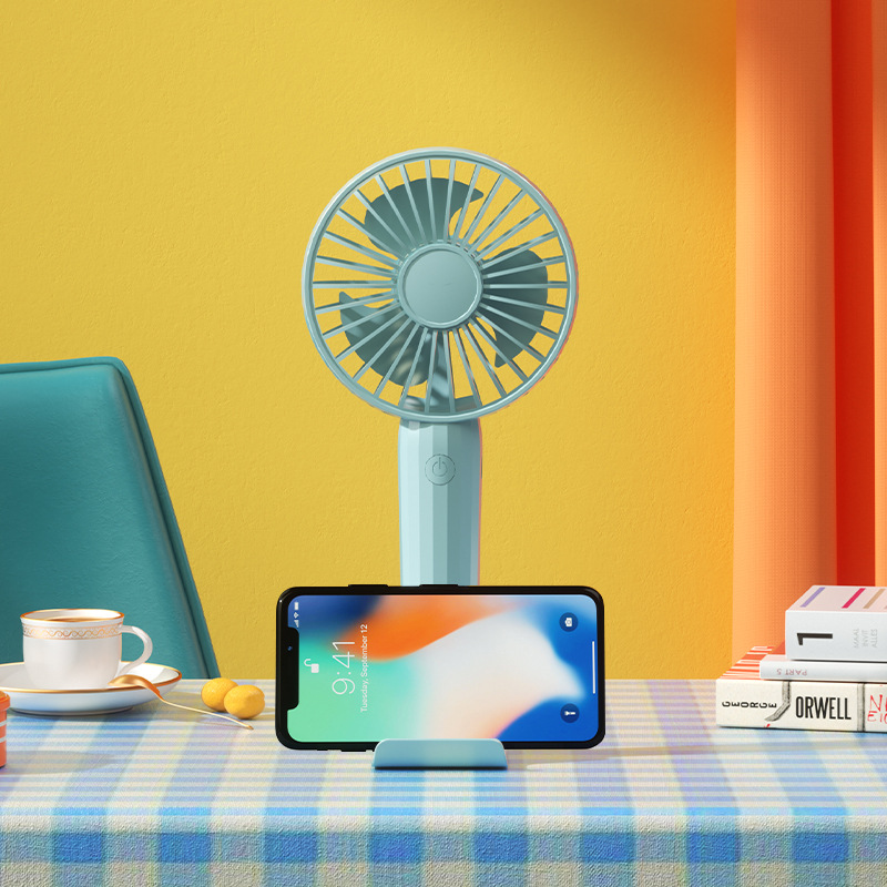 Handheld Small Fan USB Mini Rechargeable Silent Strong Wind Baby Cute Bed Small Portable
