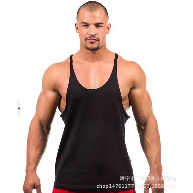 Мужской спортивный жилет для бодибилдинга, хлопковый, базовый