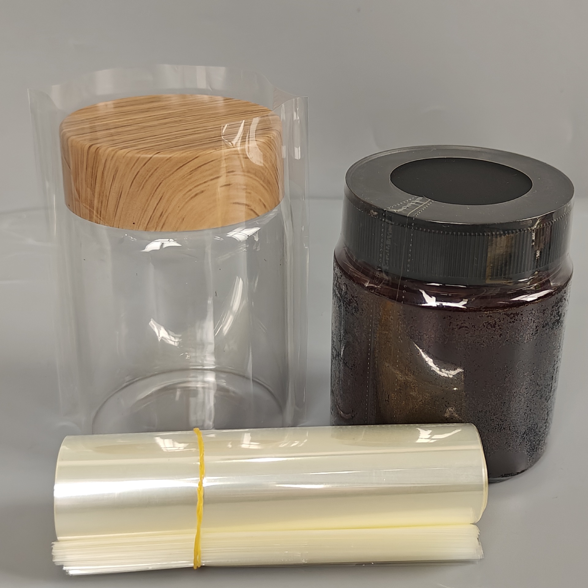 Bottle Mouth Heat Shrinkable Film PVC Plastic Bottle Mouth Various Bottle Heat Shrinkable Film Easy to Tear Line Bottle Mouth Heat Shrinkable Film