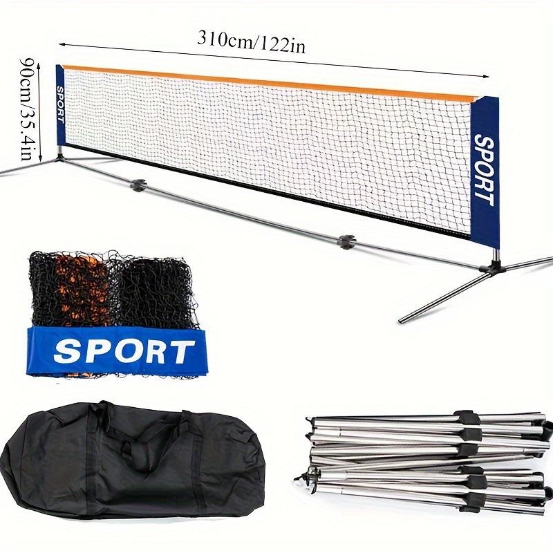 3m Portable Pickleball Net Single Player Pickleball Net Stand Mini Pickleball Net Stand Outdoor Short Net Tennis Net