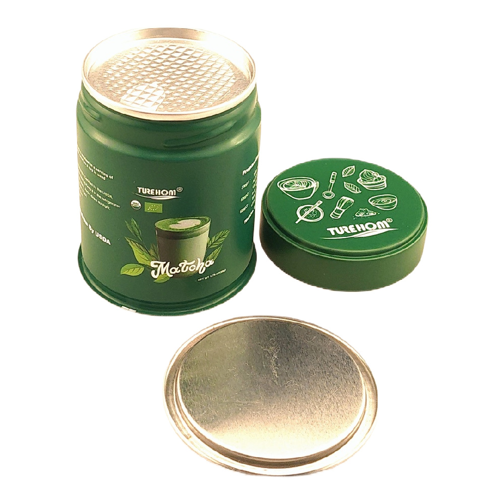 Matcha Powder Tin Can, Matcha Can 50g, Matcha Powder Tin Can, Sealed Round Tin Can, Customizable