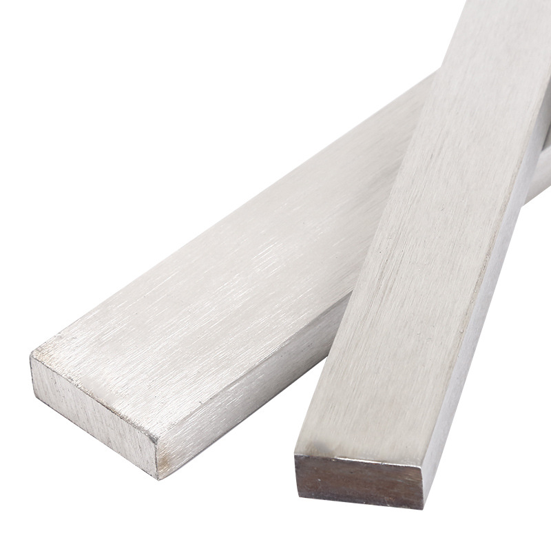 304/201/316L Stainless Steel Brushed Flat Steel Bar Straight Square Bar Square Bar Plate Bar Zero-Cut Flat Steel