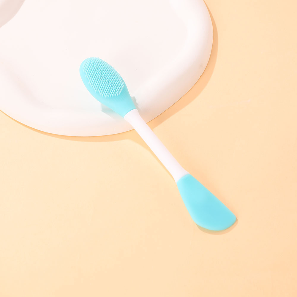 Double-headed silicone mask brush facial cleaning massage brush mud mask apply facial eyeliner silicone baffle, etc.
