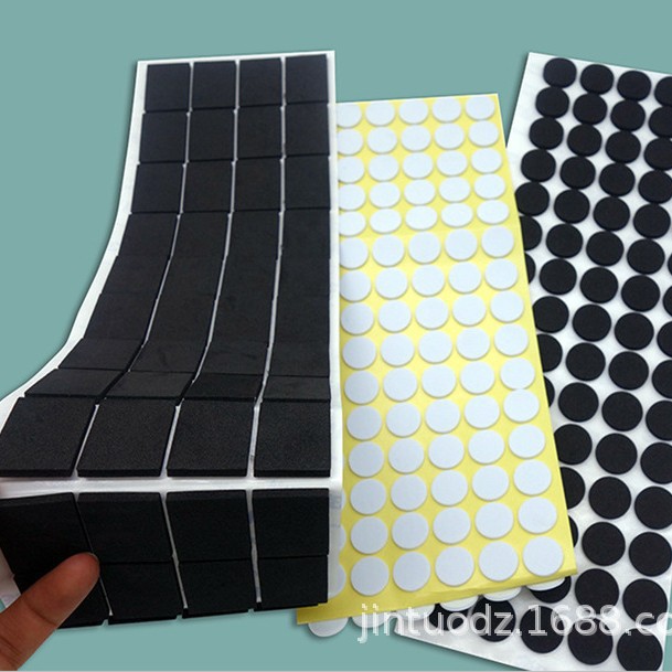 Eva Double-Sided Tape High Viscosity Black and White Round Buffer Pad Adhesive Anti-Collision Anti-Slip Sponge Foam Gasket Die-Cut Molding