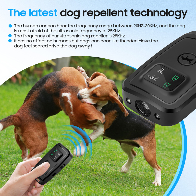 2025 Dog Repeller Amazon Ultrasonic Dog Repeller Led Flashlight Outdoor Anti-Dog Bite Training Dog Large Dog