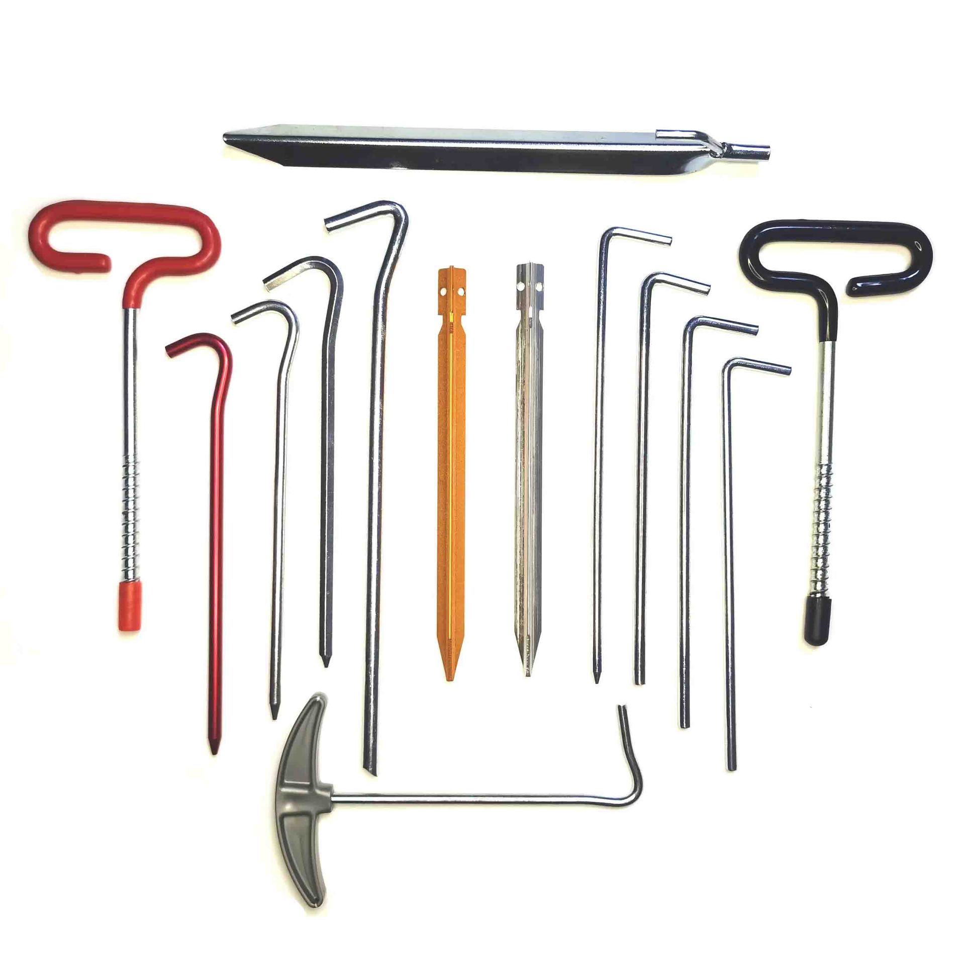 Заводские гвозди для палатки, 7-образные, вопросительные, металлические, алюминиевые для кемпинга