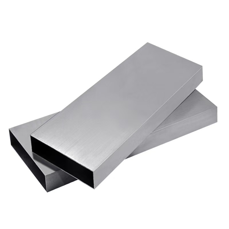 Factory in stock 304 stainless steel rectangular tube brushed mirror square products pipe 316L stainless steel square tube