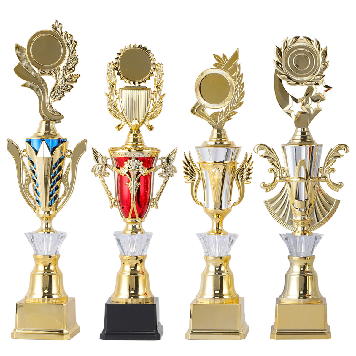 Four-post Big Trophy Customized Children's Football Basketball Dance Creative Little Golden Man Sports Competition Plastic Trophy Customized