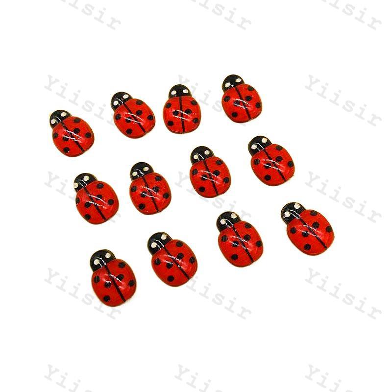 Beetle Coccinella septempunctata acrylic ladybug resin crafts accessories potted desktop decoration bathroom mirror decoration