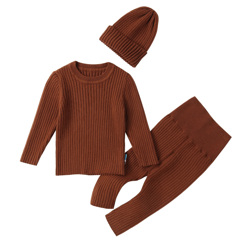Baby Sweater Set Autumn and Winter New Baby Bottoming Infant Sweater Bottoming Sweater Sweater