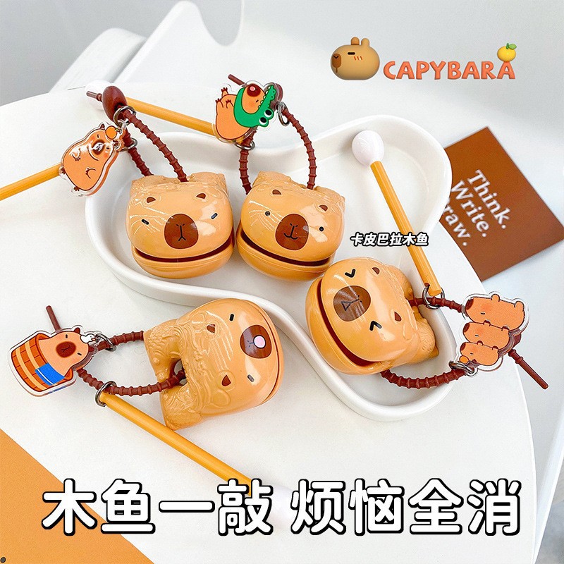 Маленькая деревянная рыбка монах перкуссионный инструмент для снятия стресса