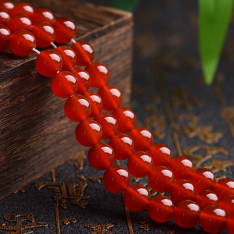 Кристальные агатовые бусины Huige Fang, оптовая продажа круглых бусин из красного агата, полуфабрикаты агатового камня
