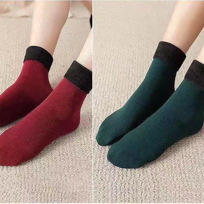 Снежные носки, унисекс, бархатные, утепленные, теплые носки для осени и зимы