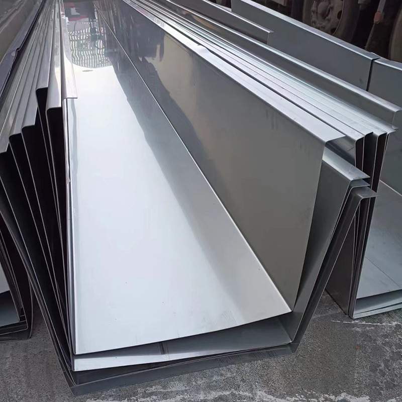 Stainless steel gutter bending processing 304 316l stainless steel gutter rainwater gutter stainless steel drainage gutter water gutter