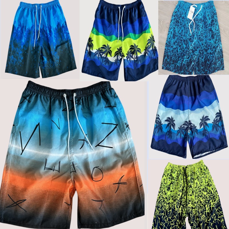 Шорты для пляжа мужские, свободные, быстро сохнущие, большие плавательные шорты, спортивные, до колена