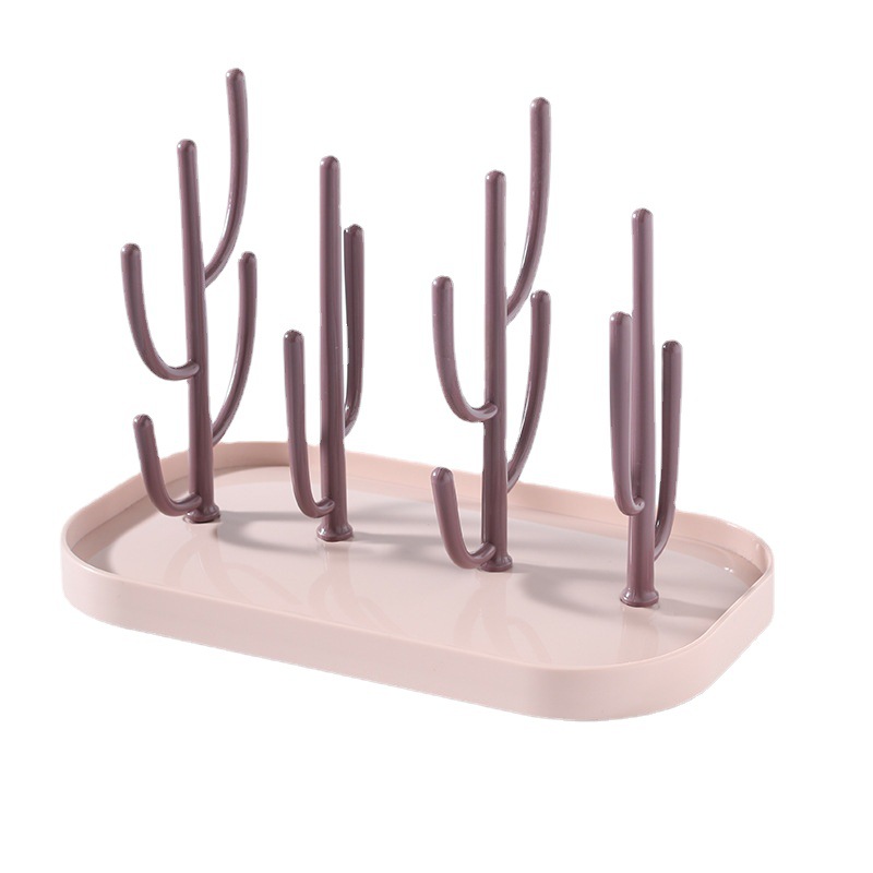 Baby Bottle Storage Box Drying Rack with Lid Dust-proof Draining Holder Water Cup Rack Storage Drain Bottle Rack