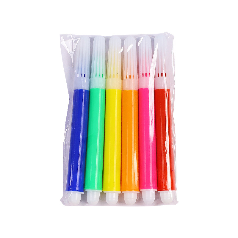 6-color 4-color children's mini brush kindergarten watercolor pen Suit washable art painting graffiti color pen