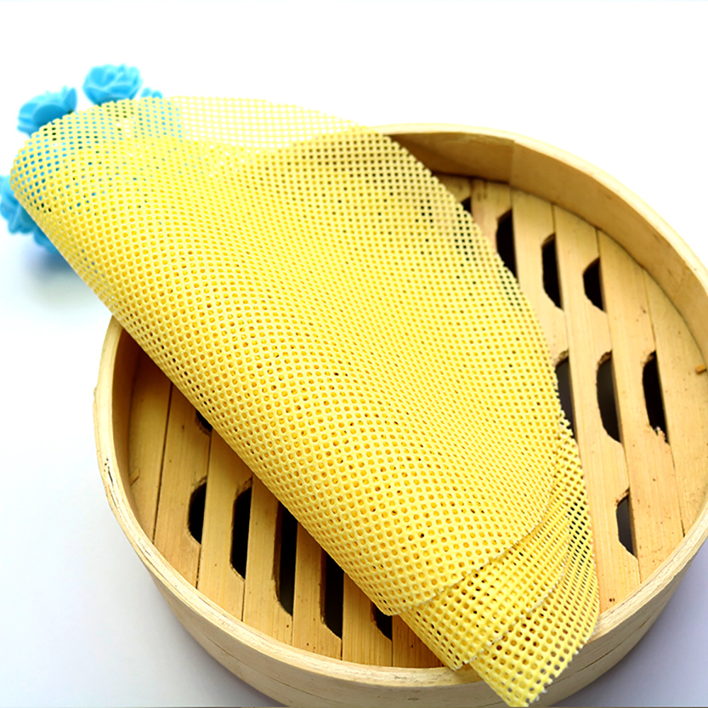 Food-Grade Silicone Steamer Mat for Steamed Buns, Non-Stick Steaming Mat, High Temperature Resistant, Safe and Non-Toxic Round Steamer Cloth