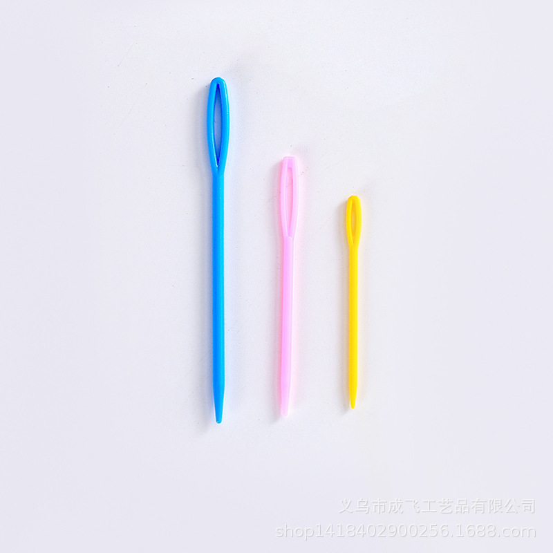 Pom Material Hand Sewing Needles Knitting Tools Plastic Sweater Needles Big Eye Embroider Needles DIY Handmade Plastic Needles Wholesale