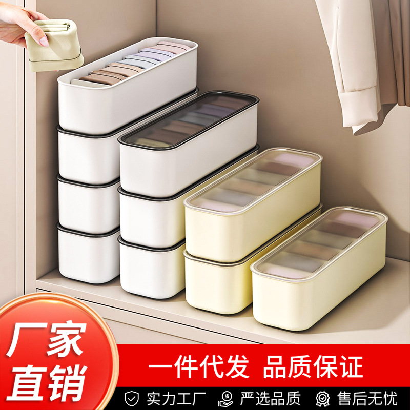 Ящик для хранения носок, для домашнего нижнего белья, с крышкой, без перегородок