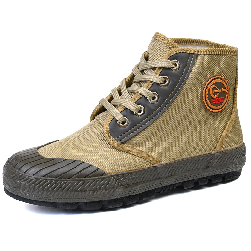 [Three-proof shoes] anti-oil stain and stain-resistant waterproof canvas shoes work shoes outdoor shoes non-slip wear-resistant men's shoes