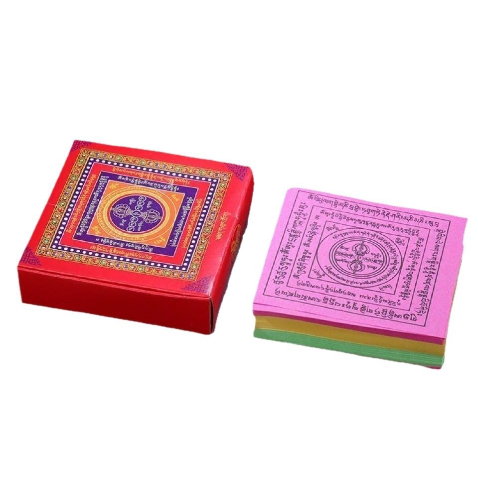 Six-Channel Diamond Image Smoke Fire Supply Paper Six-Channel Diamond Paper Red, Green and Yellow Three-Color Printing Paper Xizang Supplies