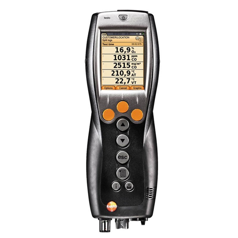 Testo Testo330-2 Flue Gas Analyzer Nitrogen Oxide Detector No2 Boiler Combustion Efficiency Detector