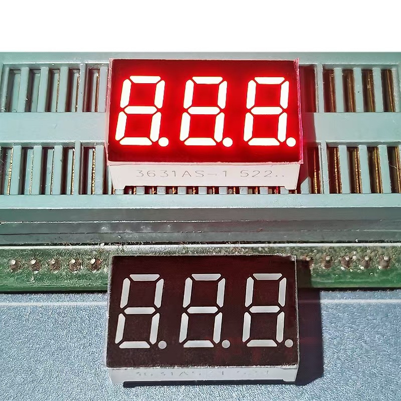 Factory direct supply 0.36 inch 3-digit LED digital tube bright red 3631BS co-Yang/3631AS co-yin